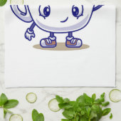 Speels en grappig koffie ontwerp theedoek (Gevouwen)