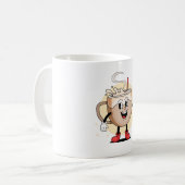 Speels en Schattig koffiekarakter Koffiemok (Voorkant links)