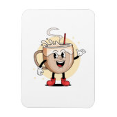 Speels en Schattig koffiekarakter Magneet (Verticaal)
