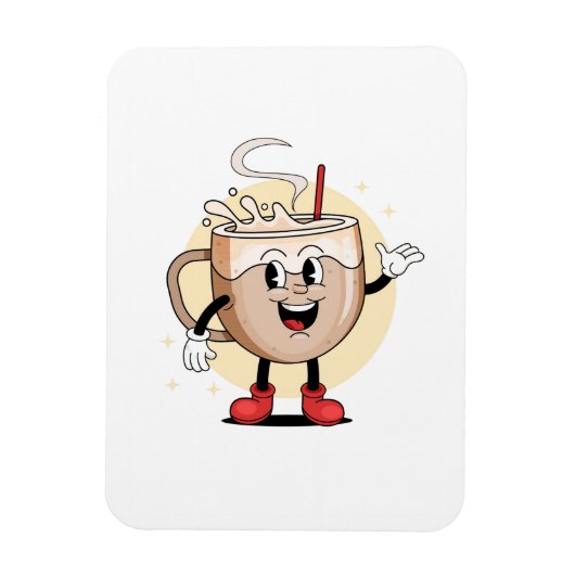Speels en Schattig koffiekarakter Magneet (Verticaal)