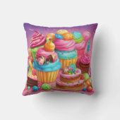 Speels gebak en Candyland Fun Kussen (Achterkant)