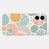 Speels geometrisch doedelpatroon Case-Mate iPhone case (Achterkant (horizontaal))
