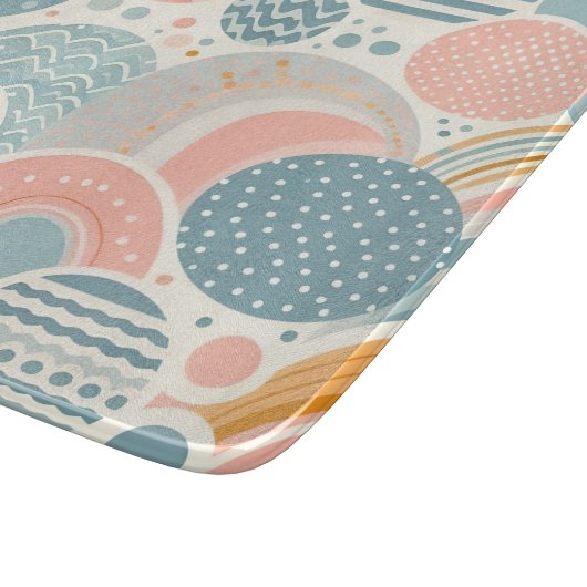 Speels geometrisch doedelpatroon snijplank (Hoek)