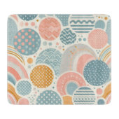 Speels geometrisch doedelpatroon snijplank (Voorkant)