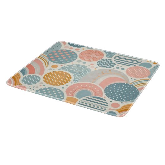 Speels geometrisch doedelpatroon snijplank (Hoek)