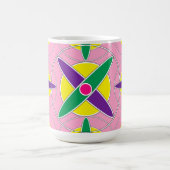 Speels geometrisch kruispatroon koffiemok (Center)