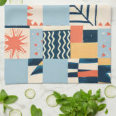 Speels geometrisch patroon theedoek (Gevouwen)