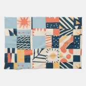 Speels geometrisch patroon theedoek (Horizontaal)