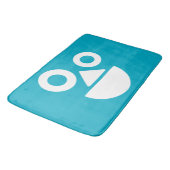 Speels gezicht minimaal grappig azuurblauw badmat (Gekanteld)