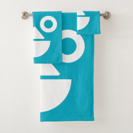 Speels gezicht minimaal grappig bad handdoek