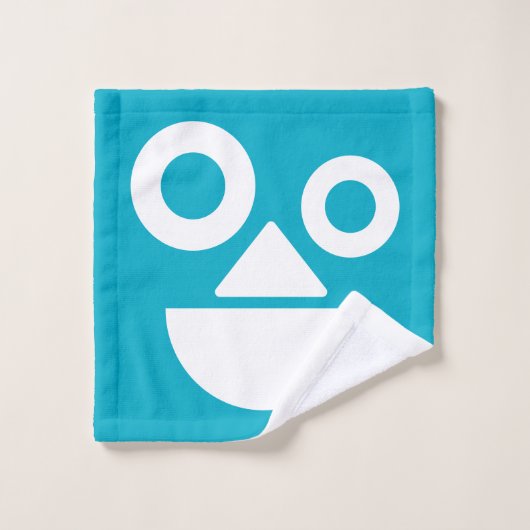 Speels gezicht minimaal grappig bad handdoek (Wasdoekje)
