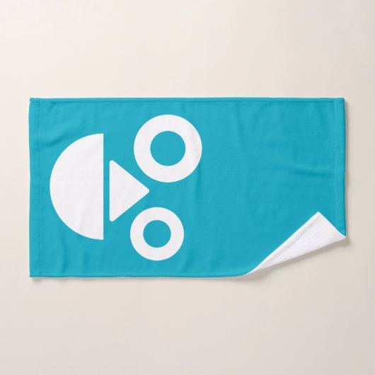 Speels gezicht minimaal grappig bad handdoek (Handdoek)