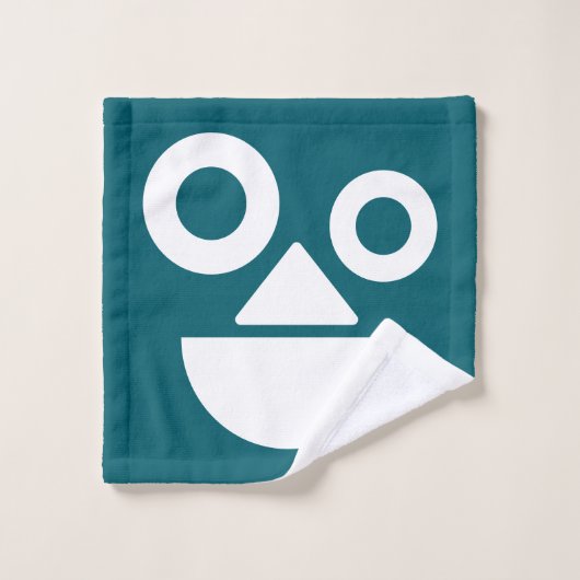 Speels gezicht minimaal grappig bad handdoek (Wasdoekje)