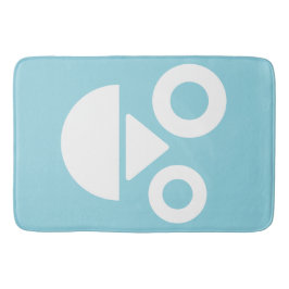 Speels gezicht minimaal grappig blauw badmat