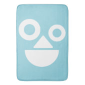 Speels gezicht minimaal grappig blauw badmat (Voorkant Verticaal)