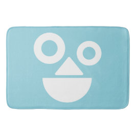Speels gezicht minimaal grappig blauw badmat