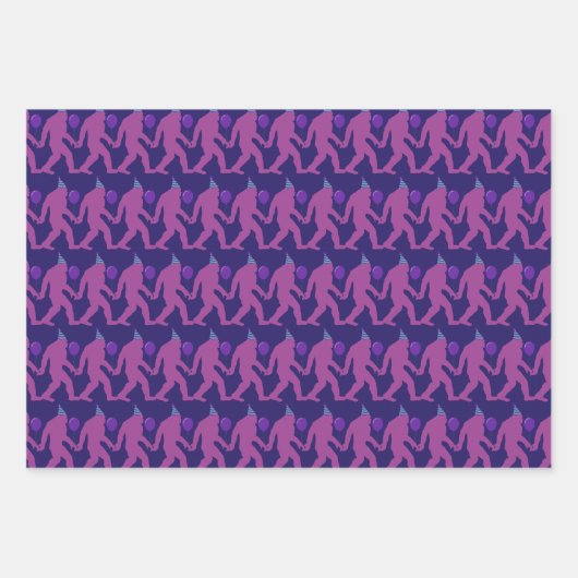 Speels & Grappig Heldere Kleurrijke Verjaardag Big Inpakpapier Vel (Voorkant)