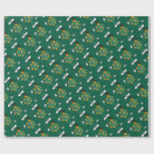 Speels Green Pattern Gift Wrapping Paper Cadeaupapier (Vlak)