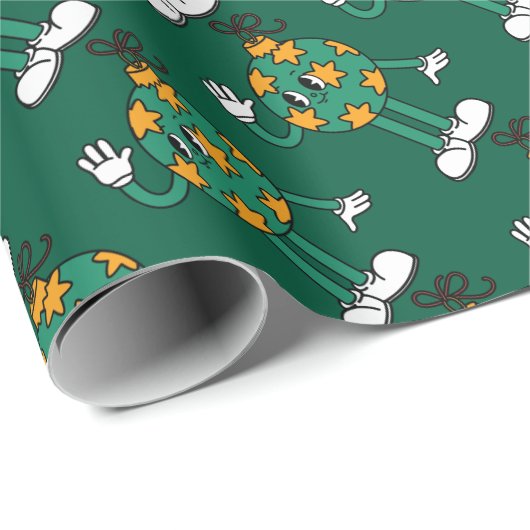 Speels Green Pattern Gift Wrapping Paper Cadeaupapier (Rol Hoek)