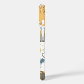 Speels grijs Sinaasappel Cartoon Cat Pattern Desig Case-Mate iPhone Case (Achterkant / Links)