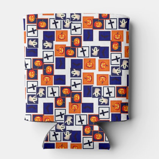 speels Halloween-thema patroon Blikjeskoeler (Achterkant)