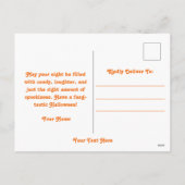 speels Halloween-thema patroon Feestdagenkaart (Achterkant)