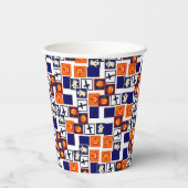 speels Halloween-thema patroon Papieren Bekers (Achterkant)