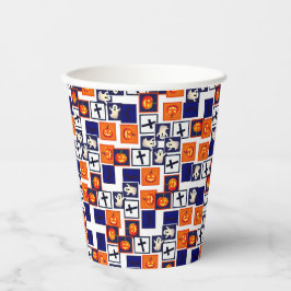 speels Halloween-thema patroon Papieren Bekers