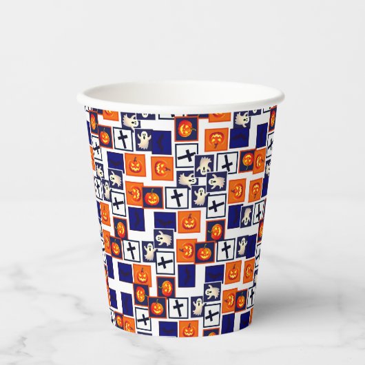 speels Halloween-thema patroon Papieren Bekers (Voorkant)