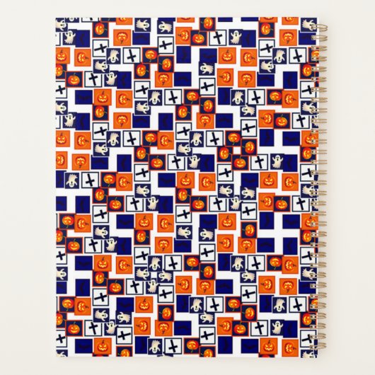 speels Halloween-thema patroon Planner (Achterkant)