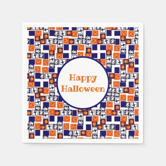 speels Halloween-thema patroon Servet (Voorkant)