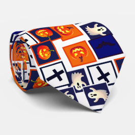 speels Halloween-thema patroon Stropdas