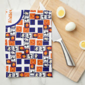 speels Halloween-thema patroon Theedoek (Quarter Fold)