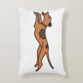 Speels Hardloophondenaccentkussen – puur katoen Accent Kussen (Voorkant(Verticaal))
