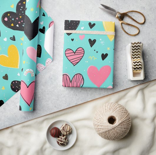 speels hart inpakpapier (Crafts)