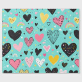 speels hart inpakpapier (Vlak)