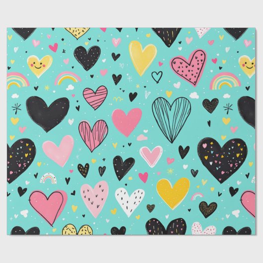 speels hart inpakpapier (Vlak)