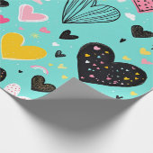 speels hart inpakpapier (Hoek)