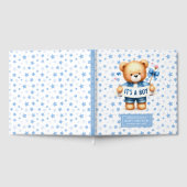 Speels Het is een Boy Teddy Guest Book voor Baby B Gastenboek (Volledig)