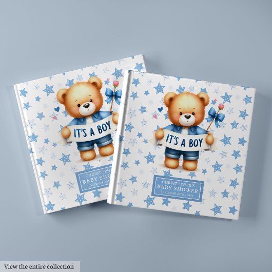 Speels Het is een Boy Teddy Guest Book voor Baby B Gastenboek