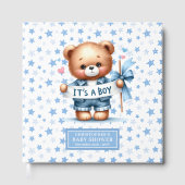 Speels Het is een jongen teddybeer gastenboek aand (Voorkant)