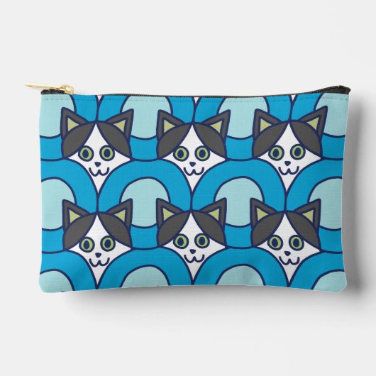 Speels kat cirkel patroon etui (Voorkant)