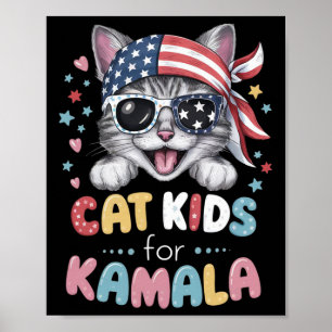 Speels kattenontwerp voor kinderen poster