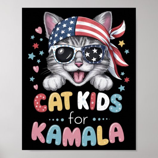 Speels kattenontwerp voor kinderen poster (Voorkant)