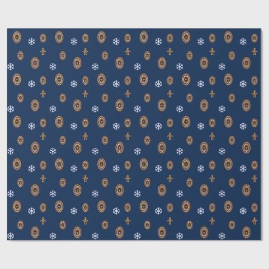 Speels kerst inpakpapier (Vlak)