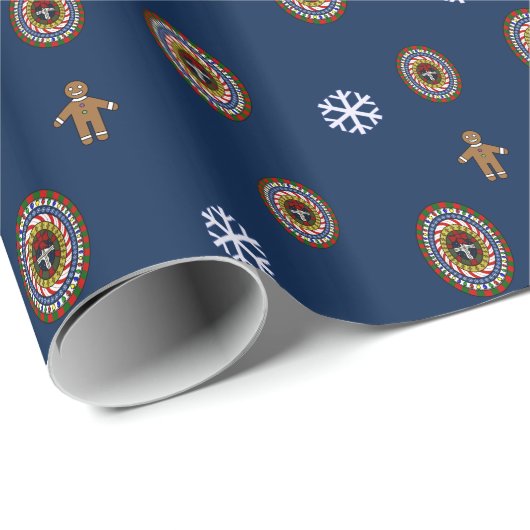 Speels kerst inpakpapier (Rol Hoek)