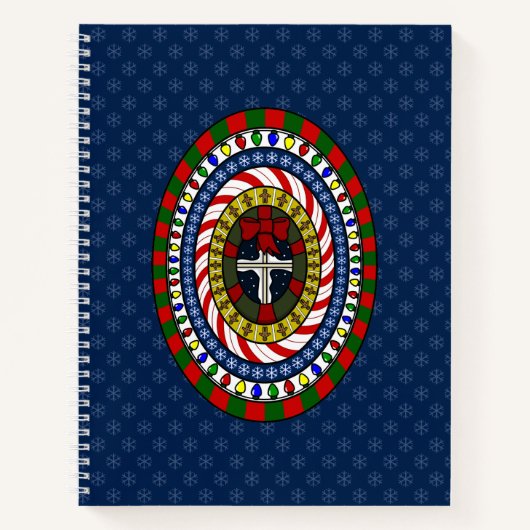 Speels Kerst Spiraalvormig Notitieboek (Voorkant)