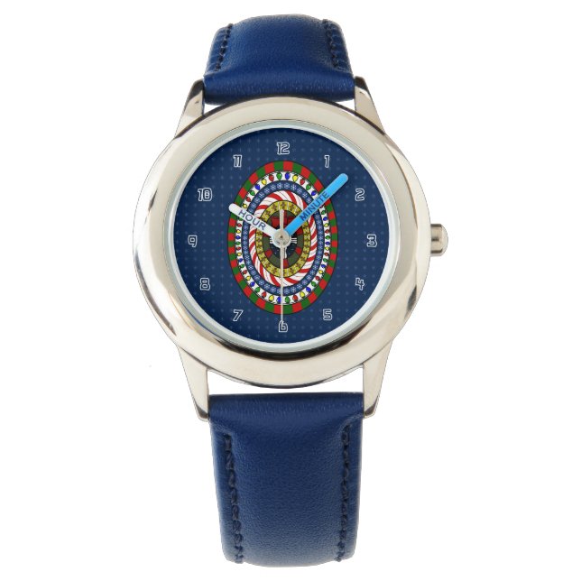 Speels kersthorloge horloge (Voorkant)