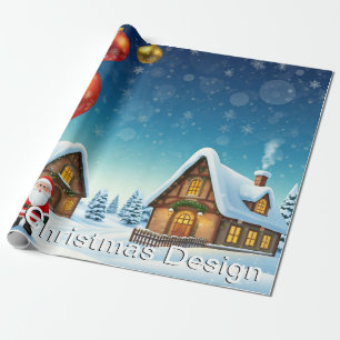 Speels kerstontwerp cadeaupapier