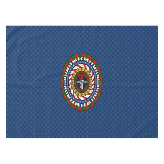 Speels kersttafelkleed tafelkleed (Voorkant (Horizontaal))